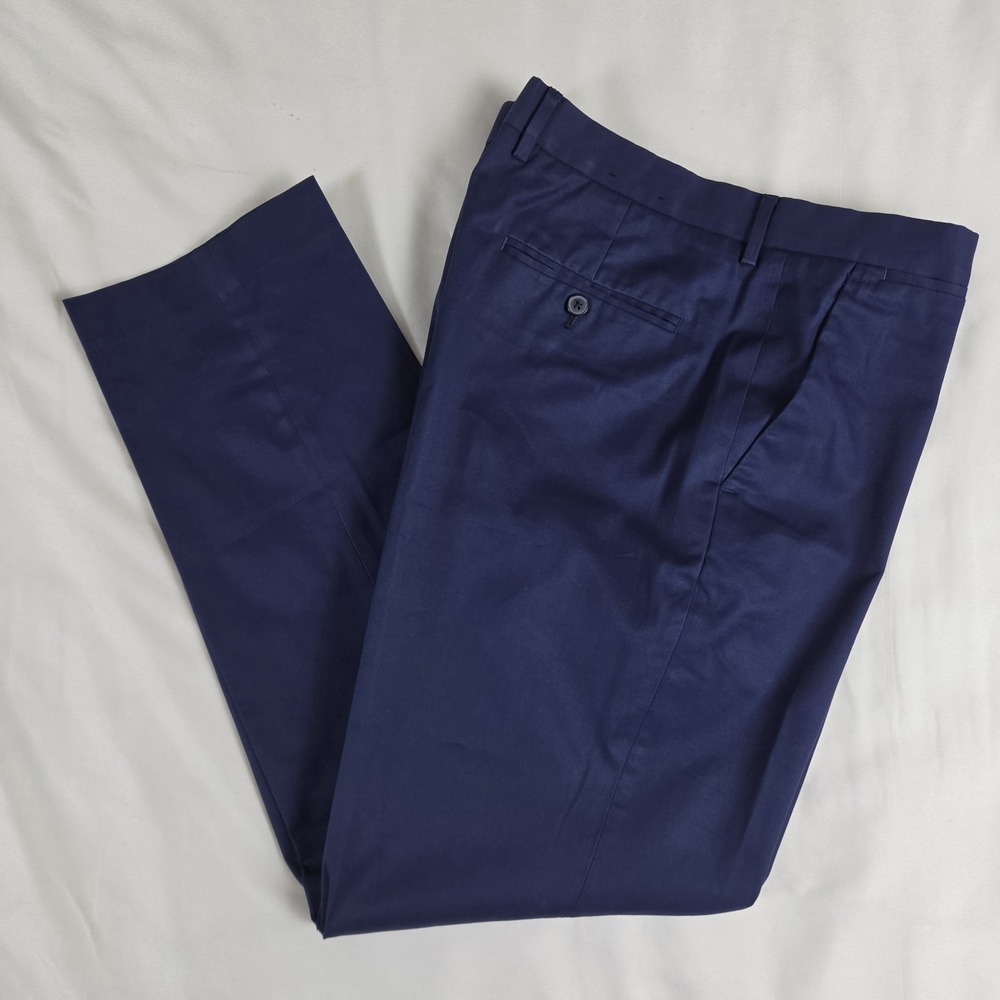 Express Photographer Mens Blue Dress Pants Slim Fit 34 X 32